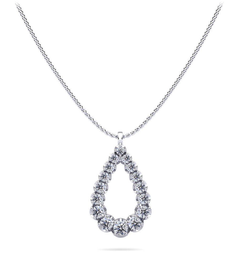 Brilliant Cut Graduated Diamond Pendant with 0.54 ct.(finished) - Luxury Time NYC