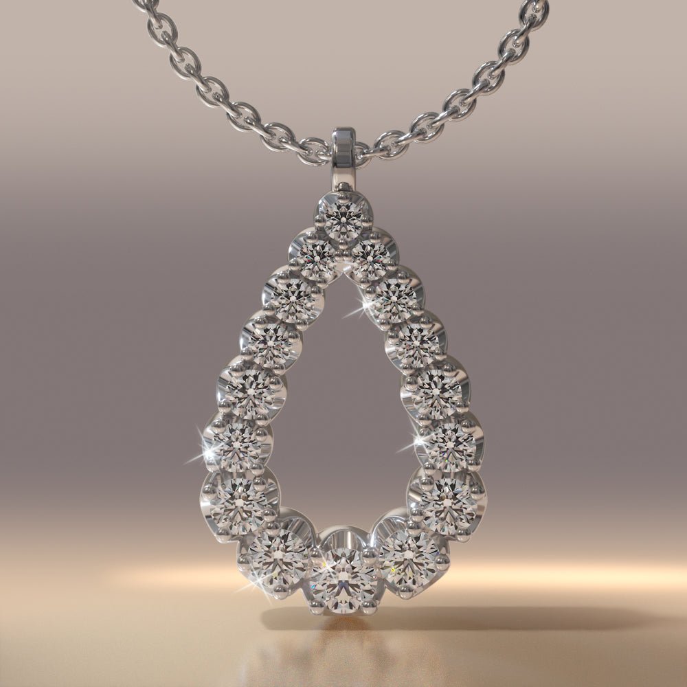 Brilliant Cut Graduated Diamond Pendant with 0.54 ct.(finished) - Luxury Time NYC