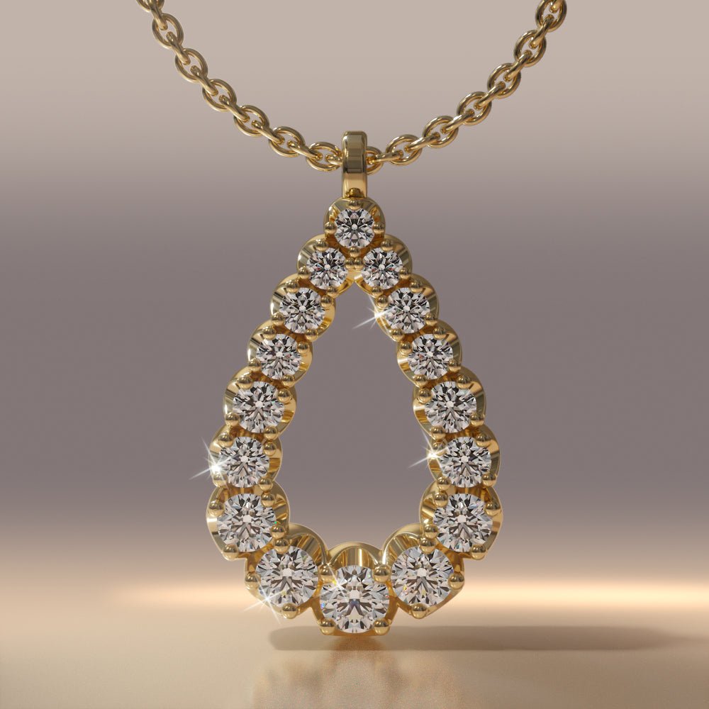 Brilliant Cut Graduated Lab - Grown Diamond Pendant with 0.54 ct.(finished) - Luxury Time NYC