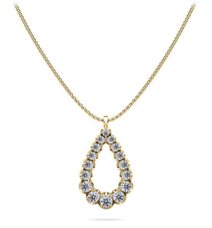 Brilliant Cut Graduated Lab - Grown Diamond Pendant with 1.06 ct.(finished) - Luxury Time NYC