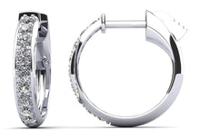 Load image into Gallery viewer, Brilliant Cut Huggie Diamond Hoops Diamond with 0.45 ct.(finished) 1.8mm - Luxury Time NYC