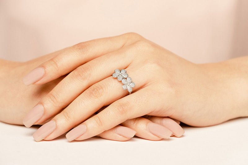 Brilliant Cut Joyful Flowers Lab - Grown Diamond Ring with 0.51 ct.(finished) - Luxury Time NYC