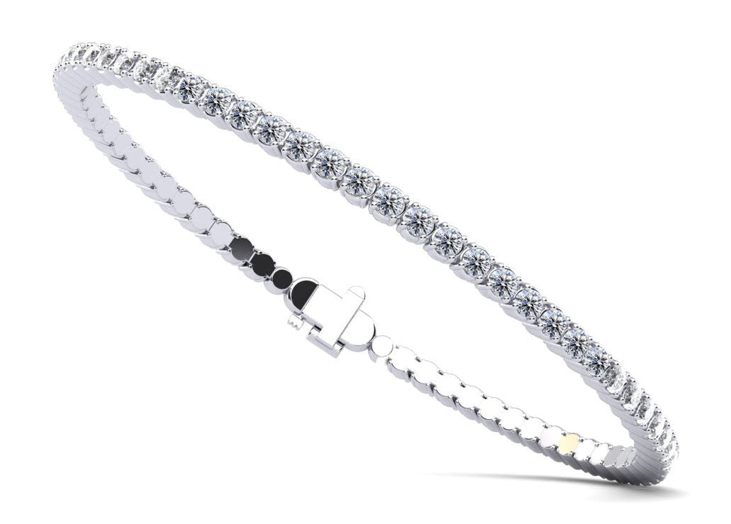 Brilliant Cut Round Flexible Lab - Grown Diamond Bangle with 1.45 ct.(finished) 1.75mm - Luxury Time NYC