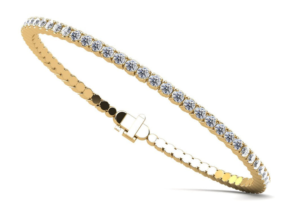 Brilliant Cut Round Flexible Lab - Grown Diamond Bangle with 3.12 ct.(finished) 2.5mm - Luxury Time NYC