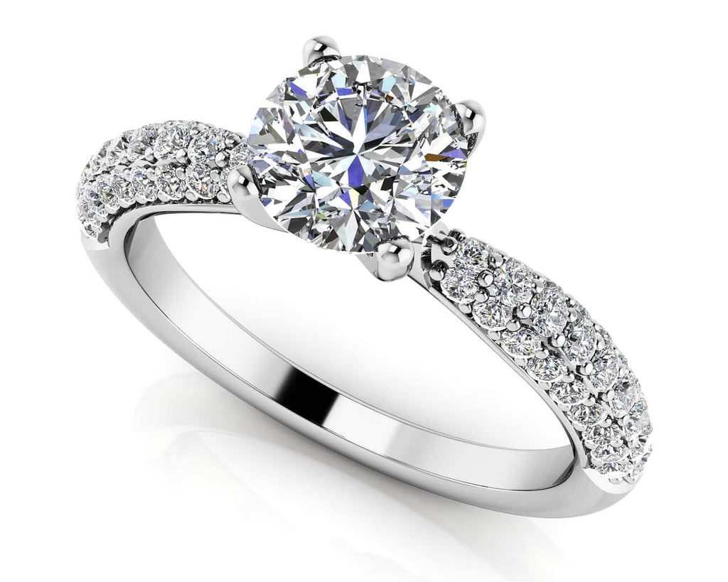 Brilliant Diamond Engagement Ring With Side Stones Diamond with 1.98 ct. (1.50 ct. center diamond) - Luxury Time NYC