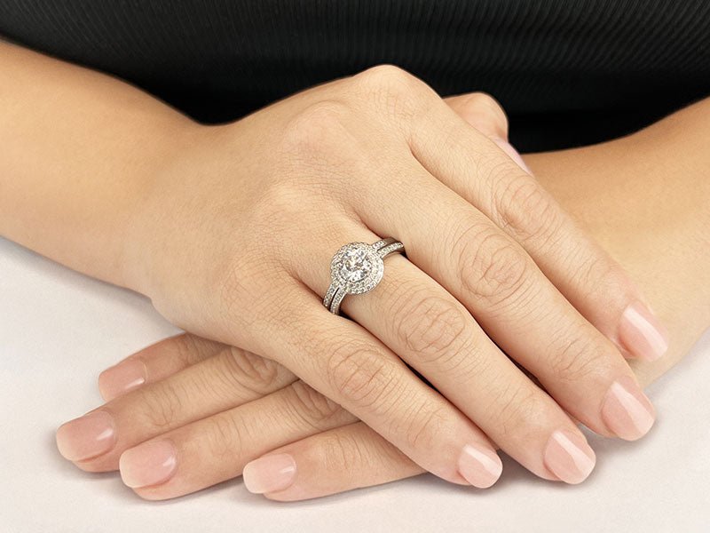 Brilliant Double Halo Diamond Bridal Set Diamond with 2.79 ct. (2.00 ct. center diamond) - Luxury Time NYC