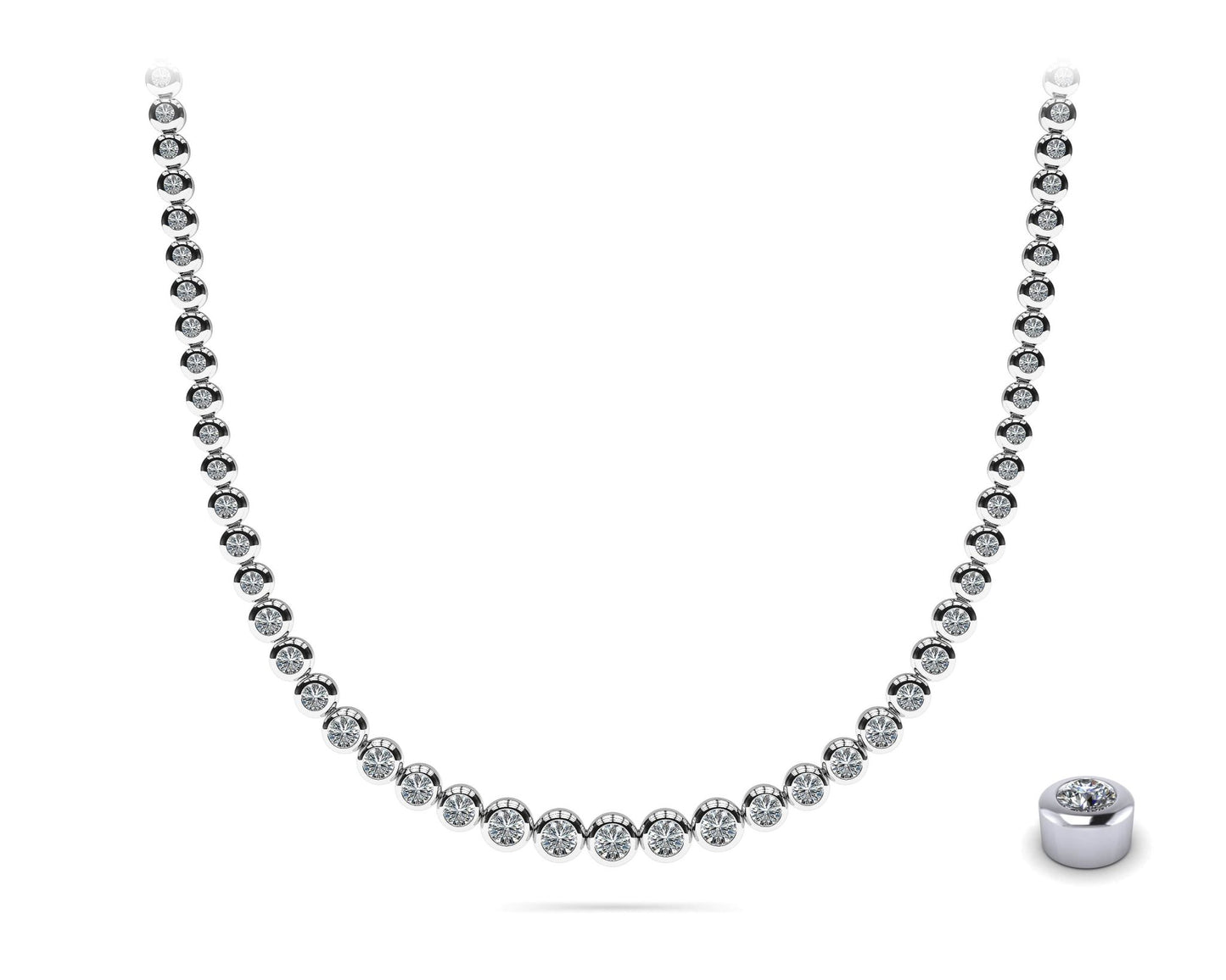 Brilliant Fire Graduated Diamond Strand Diamond Necklace with 4.09 ct.(finished) - Luxury Time NYC