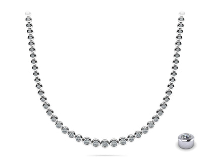 Brilliant Fire Graduated Diamond Strand Diamond Necklace with 4.09 ct.(finished) - Luxury Time NYC