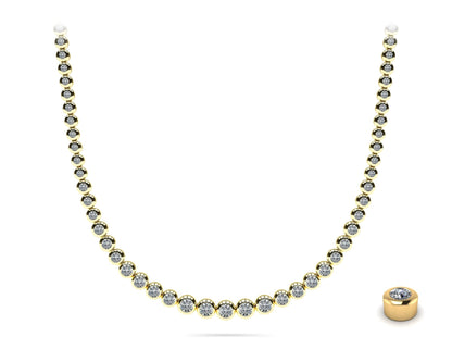 Brilliant Fire Graduated Diamond Strand Diamond Necklace with 4.09 ct.(finished) - Luxury Time NYC