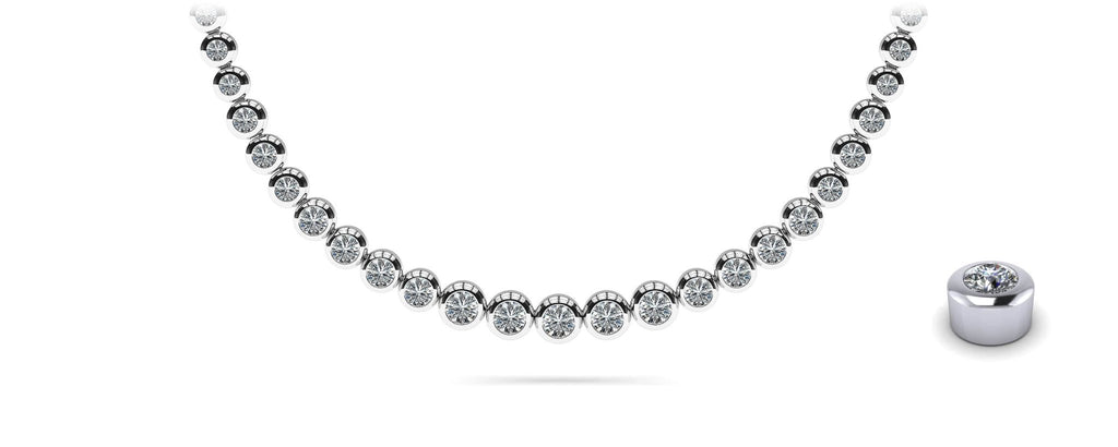 Brilliant Fire Graduated Diamond Strand Diamond Necklace with 4.09 ct.(finished) - Luxury Time NYC