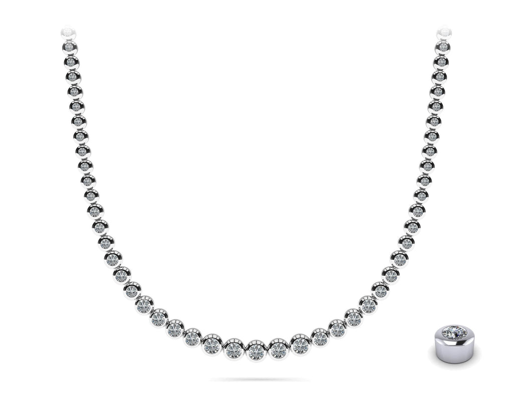 Brilliant Fire Graduated Diamond Strand Diamond Necklace with 4.93 ct.(finished) - Luxury Time NYC