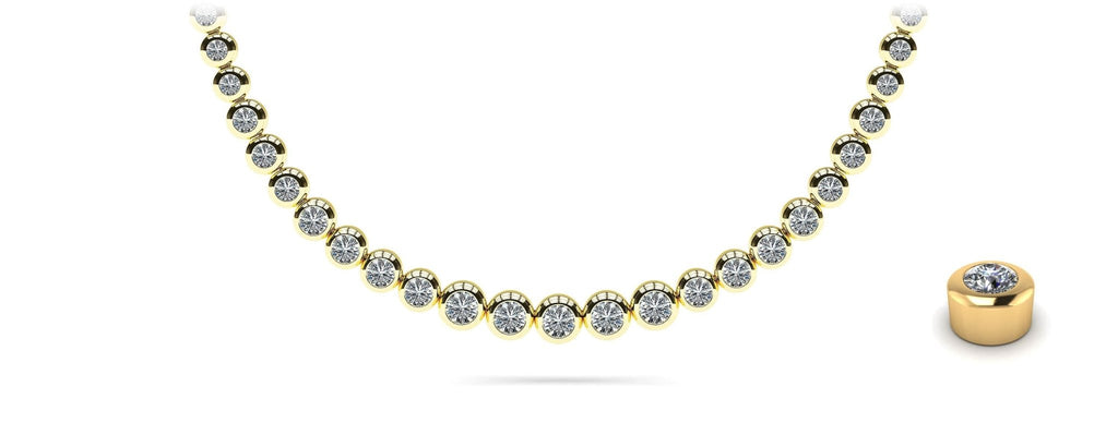 Brilliant Fire Graduated Diamond Strand Diamond Necklace with 4.93 ct.(finished) - Luxury Time NYC