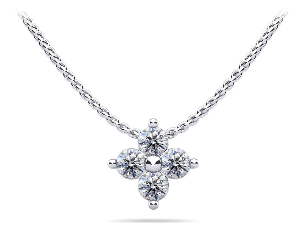 Brilliant Four Diamond Pendant with 0.48 ct.(finished) 3.2mm - Luxury Time NYC