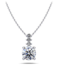 Load image into Gallery viewer, Brilliant Round Drop Diamond Pendant with 0.55 ct.(finished) 1.5mm, 5mm - Luxury Time NYC