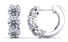 Load image into Gallery viewer, Brilliant Six Diamonds Huggie Hoops Diamond with 0.48 ct.(finished) 2.8mm - Luxury Time NYC