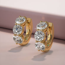 Load image into Gallery viewer, Brilliant Six Diamonds Huggie Hoops Diamond with 0.48 ct.(finished) 2.8mm - Luxury Time NYC