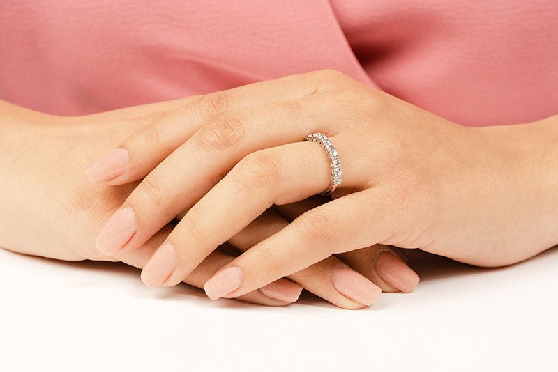 Brilliant Sweetheart Lab - Grown Diamond Anniversary Ring with 0.50 ct.(finished) 2mm - Luxury Time NYC