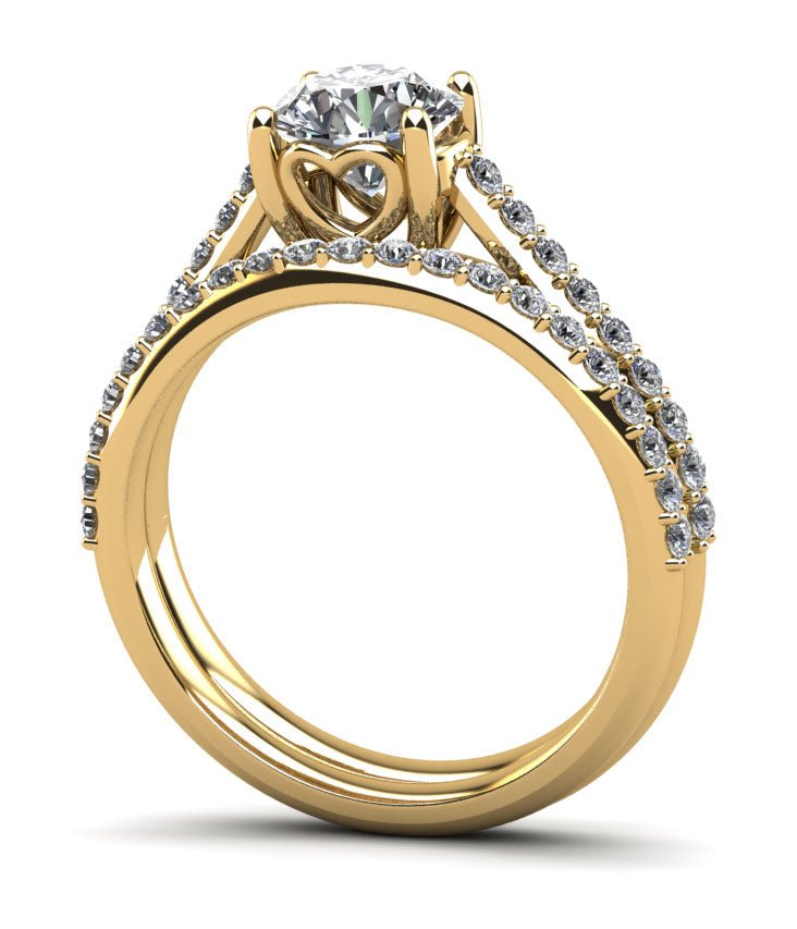 Brilliant Sweetheart Lab - Grown Diamond Bridal Set with 1.26 ct. (0.75 ct. center diamond) - Luxury Time NYC