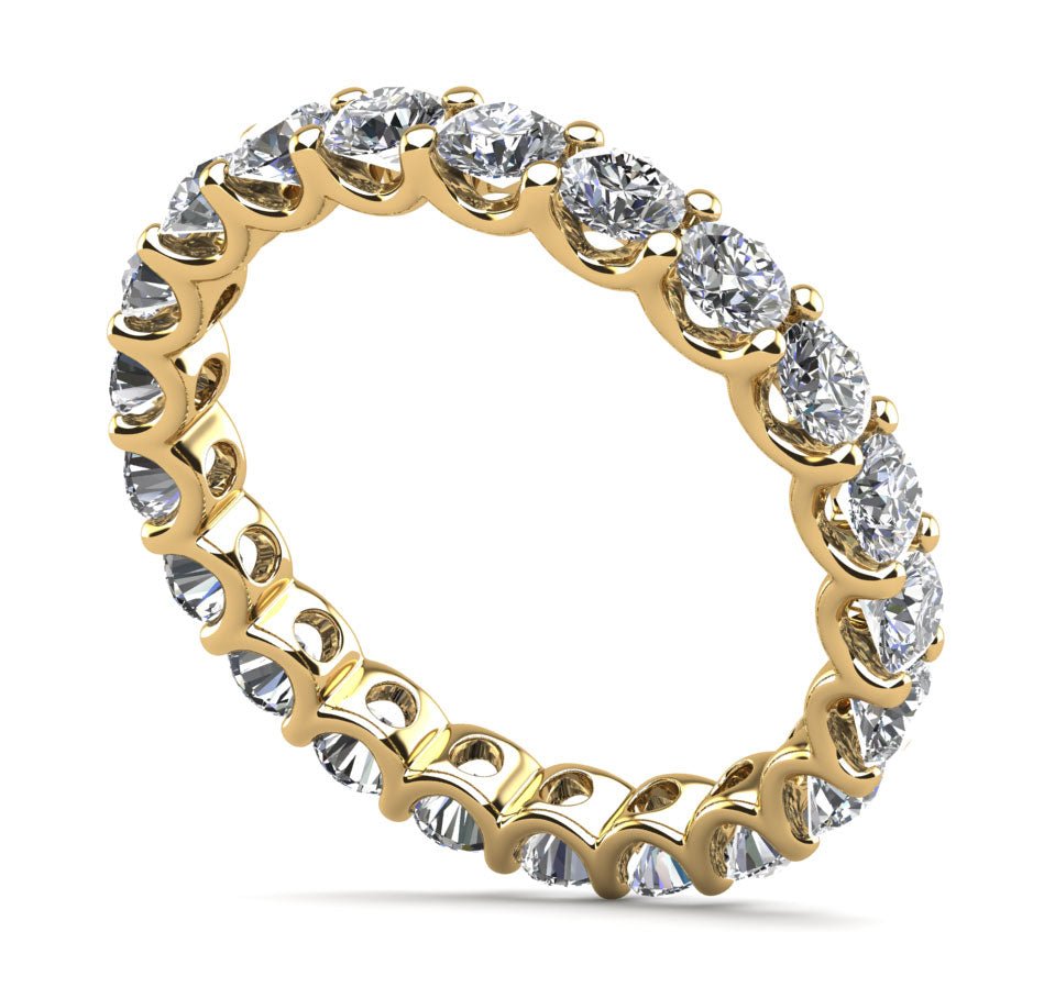 Brilliant U Shape Diamond Eternity Diamond Ring with 1.07 ct.(finished) 2.25mm - Luxury Time NYC