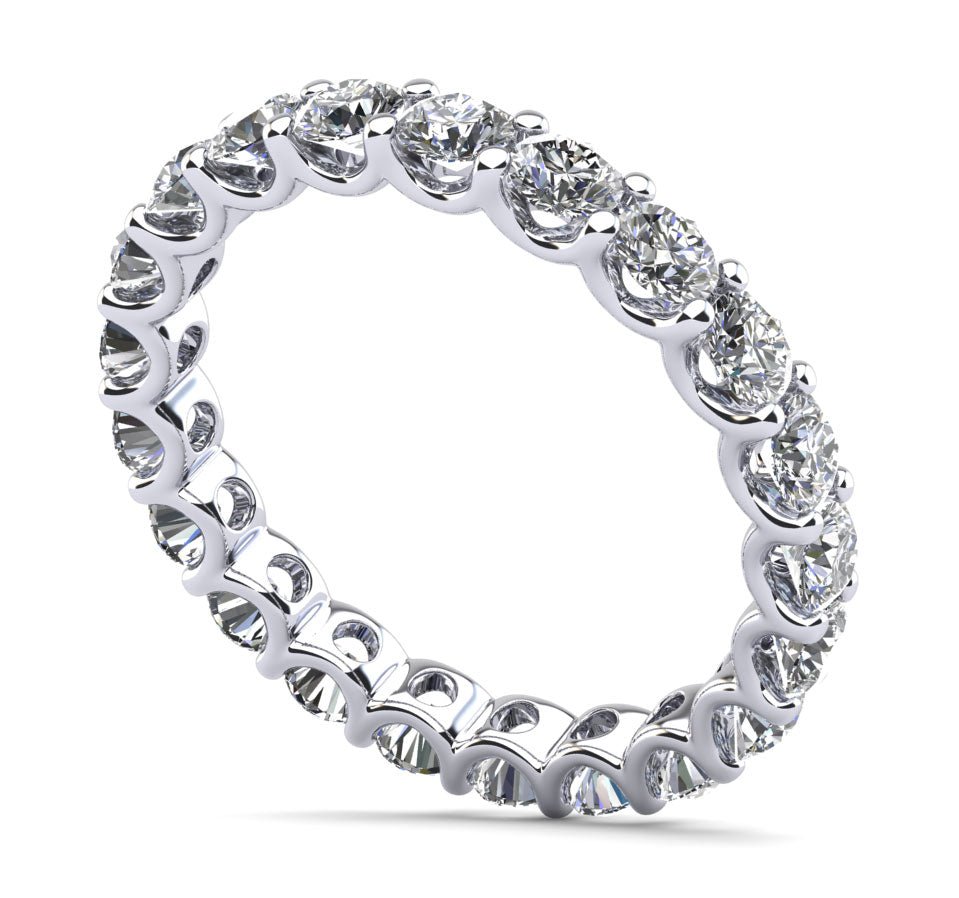 Brilliant U Shape Diamond Eternity Diamond Ring with 1.07 ct.(finished) 2.25mm - Luxury Time NYC