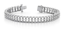 Load image into Gallery viewer, Candlestick Link Diamond Bracelet with 1.04 ct.(finished) 1.75mm - Luxury Time NYC