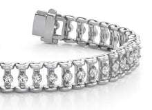 Load image into Gallery viewer, Candlestick Link Diamond Bracelet with 1.04 ct.(finished) 1.75mm - Luxury Time NYC