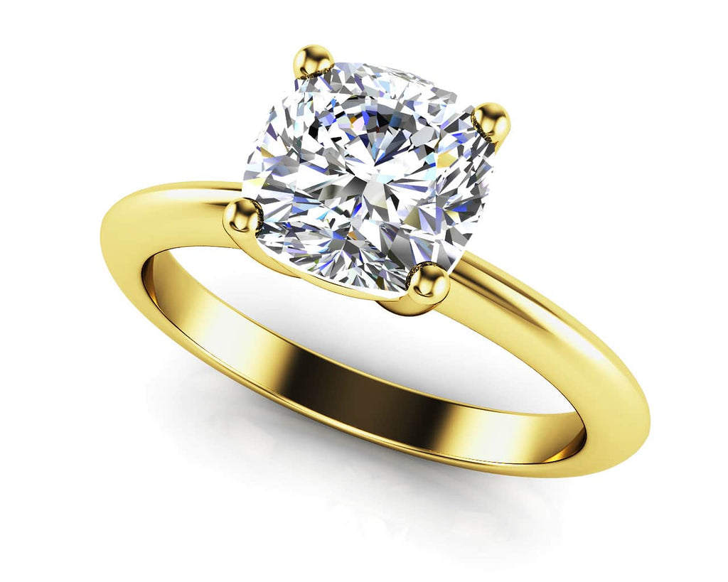 Captivating Cushion Cut Lab - Grown Diamond Solitaire Engagement Ring with 0.50 ct.(finished) 4.5mm - Luxury Time NYC