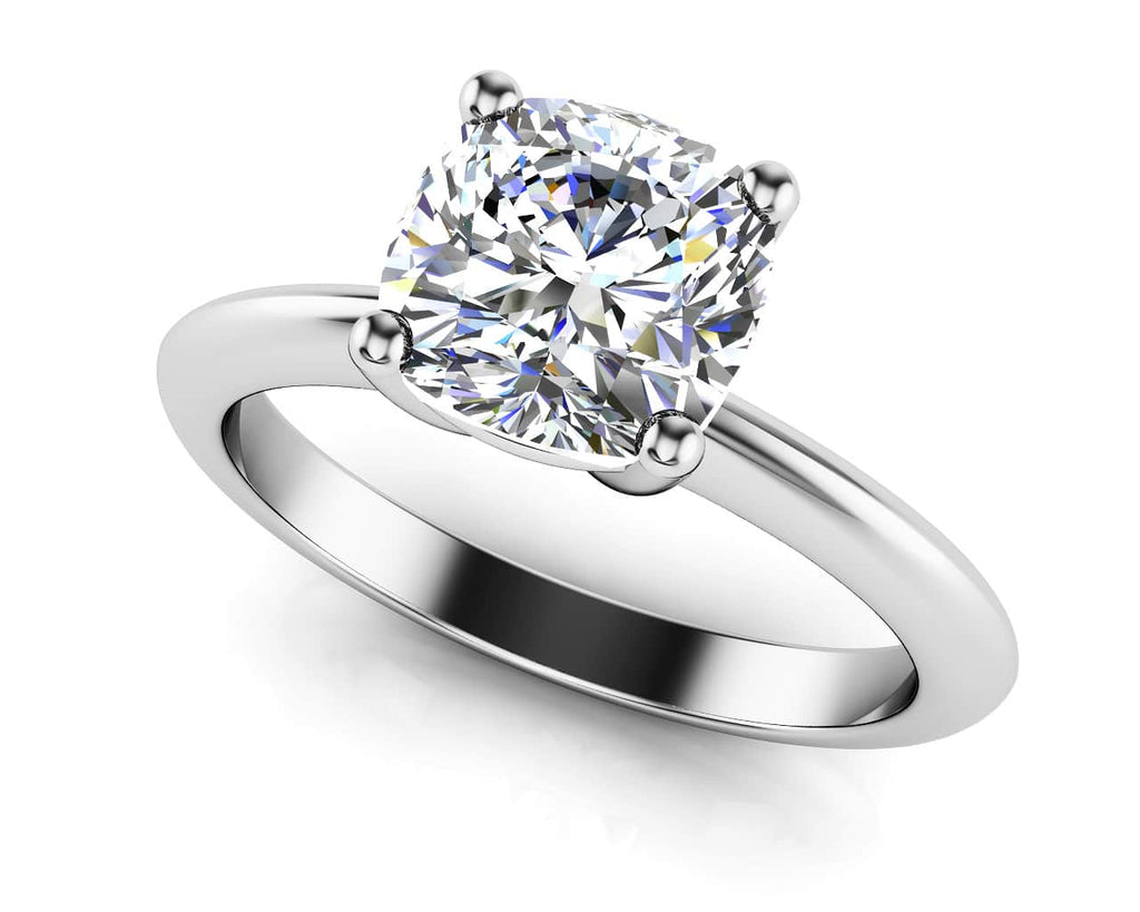 Captivating Cushion Cut Lab - Grown Diamond Solitaire Engagement Ring with 1.25 ct.(finished) 6mm - Luxury Time NYC