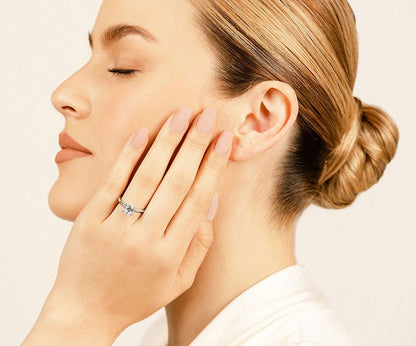 Captivating Cushion Cut Solitaire Diamond Engagement Ring with 0.50 ct.(finished) 4.5mm - Luxury Time NYC