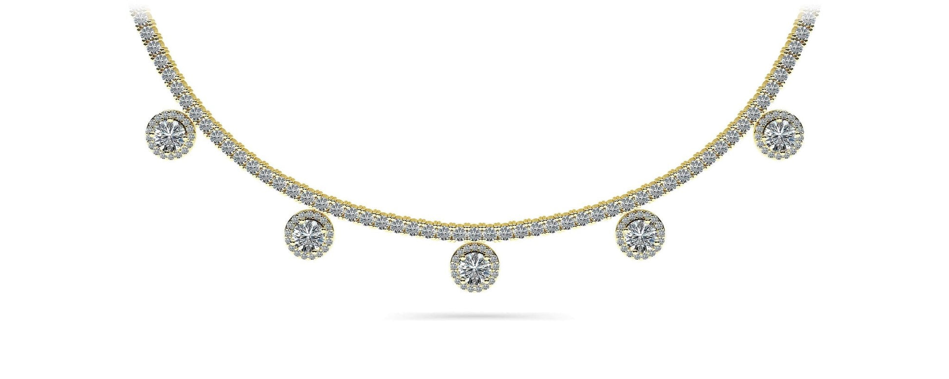 Captivating Diamond Tennis Lab - Grown Diamond Necklace with 8.53 ct.(finished) 1mm, 2.2mm, 4.5mm - Luxury Time NYC
