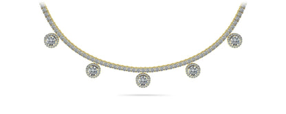 Captivating Diamond Tennis Lab - Grown Diamond Necklace with 8.53 ct.(finished) 1mm, 2.2mm, 4.5mm - Luxury Time NYC