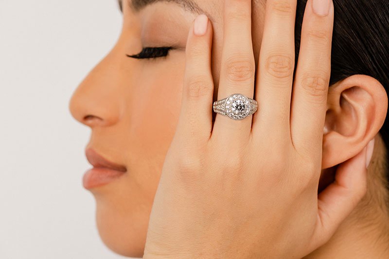 Cascading Diamond Engagement Ring with 1.56 ct. (0.50 ct. center diamond) - Luxury Time NYC