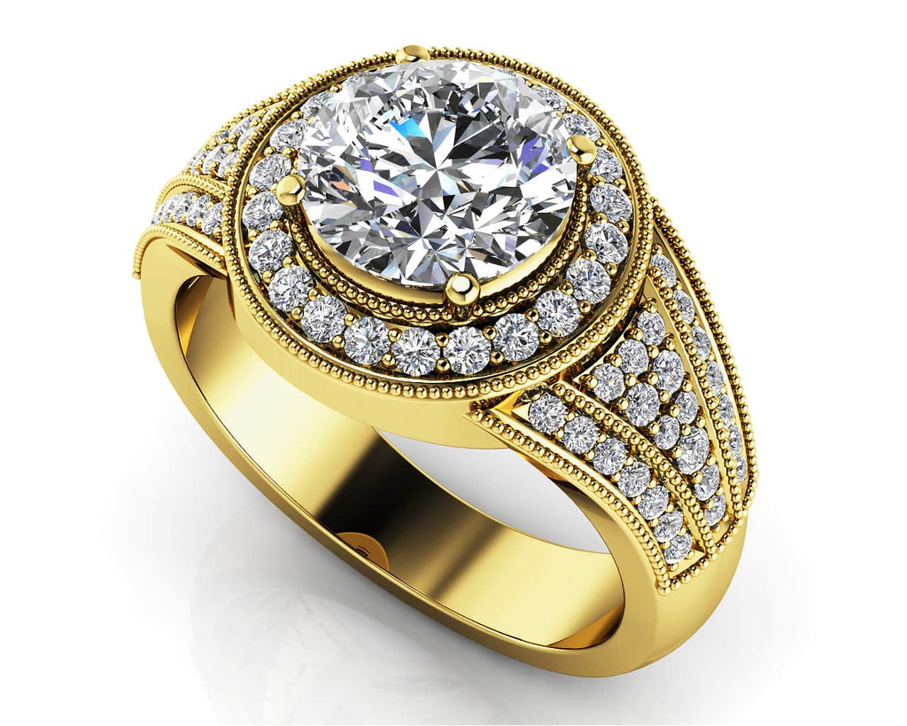 Cascading Diamond Engagement Ring with 1.56 ct. (0.50 ct. center diamond) - Luxury Time NYC