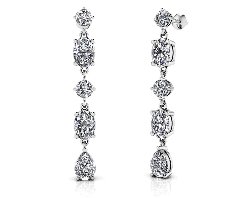 Celebration Diamond Drop Lab - Grown Diamond Earrings with 5.98 ct.(finished) - Luxury Time NYC