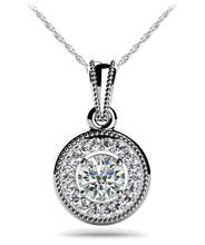 Load image into Gallery viewer, Center Diamond Circle Diamond Pendant with 0.64 ct.(finished) 1.2mm, 5mm - Luxury Time NYC