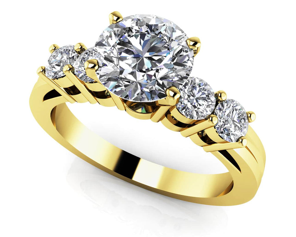 Channel Band Diamond Engagement Ring with 1.03 ct. (0.75 ct. center diamond) - Luxury Time NYC