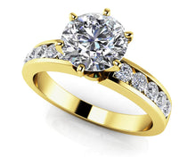 Load image into Gallery viewer, Channel Band Diamond Ring Diamond with 0.72 ct. (0.50 ct. center diamond) - Luxury Time NYC