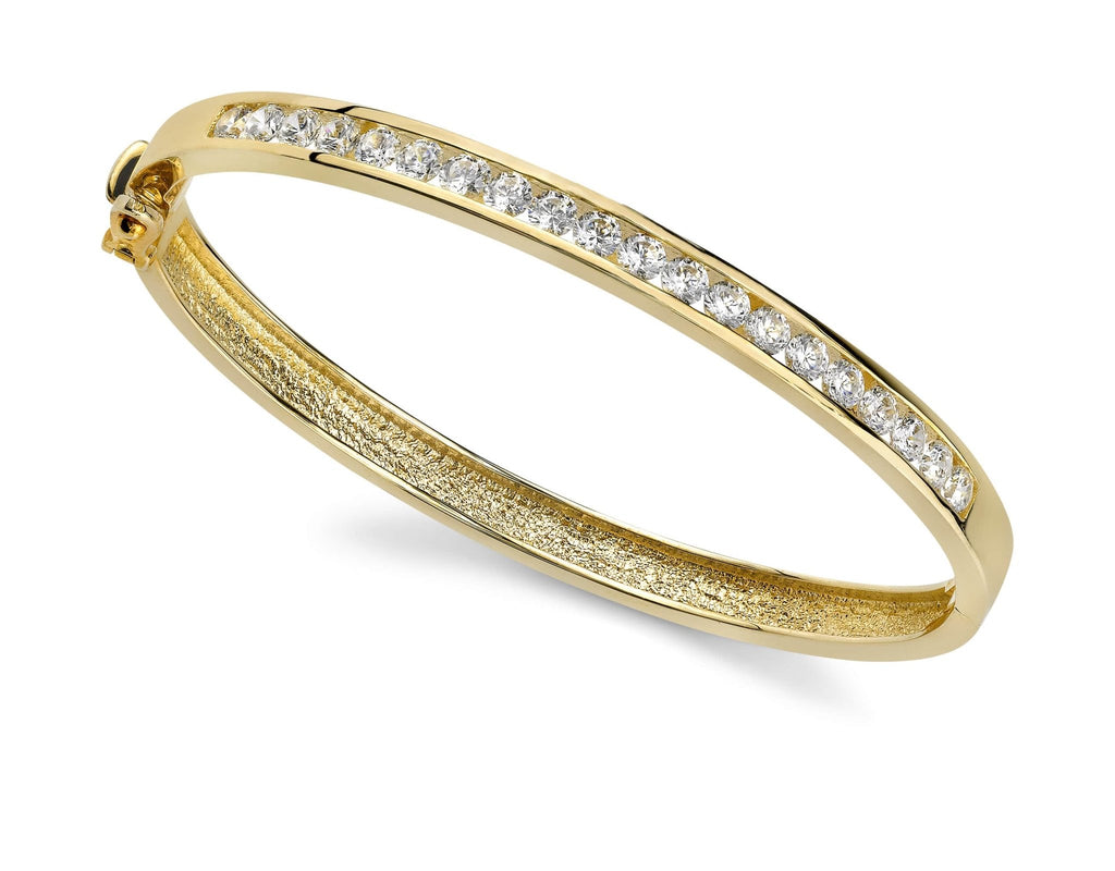 Channel Set Diamond Bangle with 2.00 ct.(finished) 3mm - Luxury Time NYC