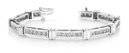 Channel Set Diamond Bracelet with 2.48 ct.(finished) 2.5mm - Luxury Time NYC