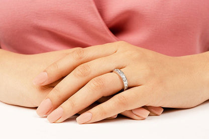 Channel Set Princess Diamond Eternity Band Diamond with 1.89 ct.(finished) 2.2mm - Luxury Time NYC