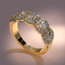 Load image into Gallery viewer, Charming Flowers Anniversary Band Diamond with 1.08 ct.(finished) 1.3mm, 3.2mm - Luxury Time NYC