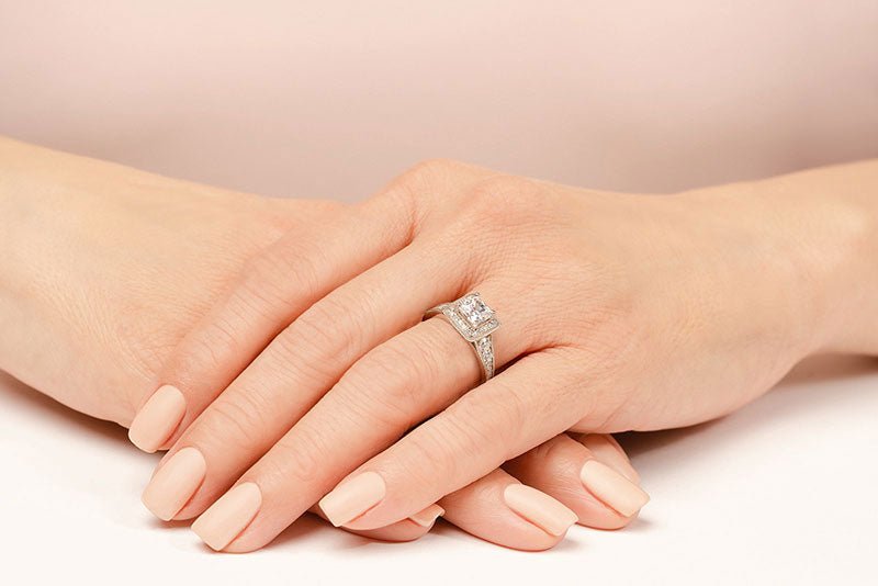 Charming Princess Diamond Engagement Ring with 1.82 ct. (1.25 ct. center diamond) - Luxury Time NYC