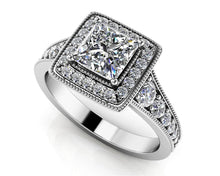 Load image into Gallery viewer, Charming Princess Diamond Engagement Ring with 2.10 ct. (1.50 ct. center diamond) - Luxury Time NYC