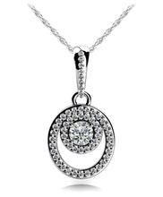 Load image into Gallery viewer, Circle And Oval Diamond Pendant with 0.44 ct.(finished) 1.1mm, 3mm - Luxury Time NYC