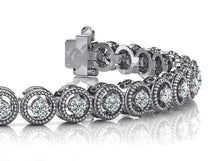 Load image into Gallery viewer, Circle Filigree Diamond Link Diamond Bracelet with 1.25 ct.(finished) 2.0mm - Luxury Time NYC