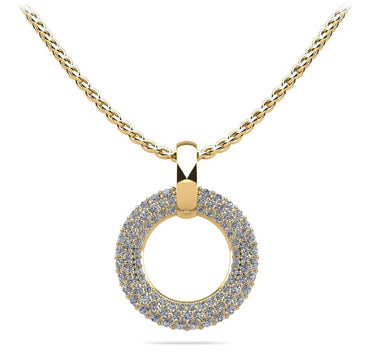 Circle of Life Diamond Pendant with 0.96 ct.(finished) 1.1mm, 1.3mm, 1.5mm - Luxury Time NYC
