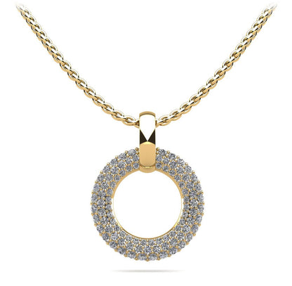 Circle of Life Diamond Pendant with 0.96 ct.(finished) 1.1mm, 1.3mm, 1.5mm - Luxury Time NYC