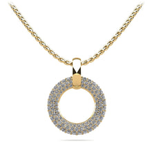 Load image into Gallery viewer, Circle of Life Diamond Pendant with 0.96 ct.(finished) 1.1mm, 1.3mm, 1.5mm - Luxury Time NYC