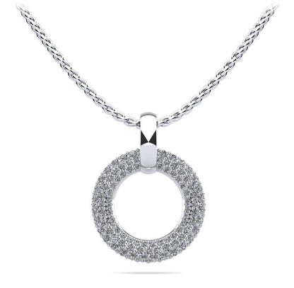Circle of Life Lab - Grown Diamond Pendant with 0.96 ct.(finished) 1.1mm, 1.3mm, 1.5mm - Luxury Time NYC