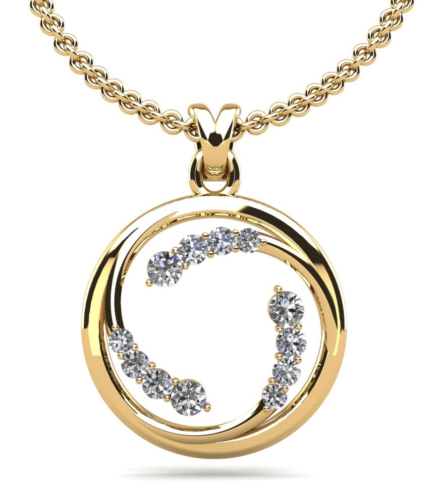 Circle Of Love Diamond Pendant with 0.25 ct.(finished) - Luxury Time NYC